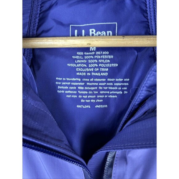 LL Bean Womens Purple 3-1 Removable Inner Zip Up Jacket Sz M Nylon Poly - Picture 5 of 16